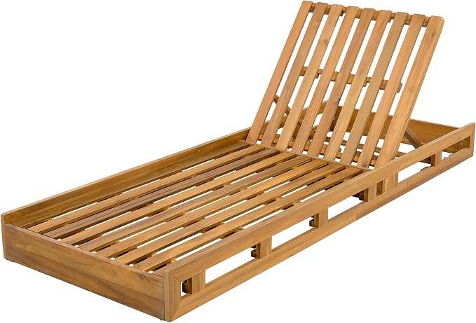 Christopher Knight Home Jossie Acacia Wood Chaise Lounge Chair Outdoor Set of 2 - Image 5