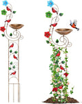 Bird Baths with Trellis for Climbing Plants Outdoor, Small Garden Plant Trellis by YYWMWM