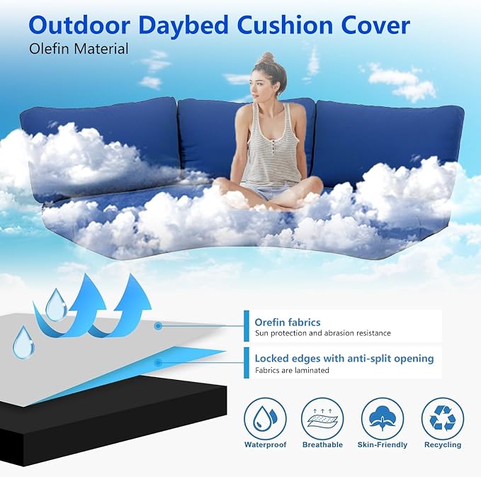 Outdoor Curved Sofa Cushion Cover - Image 3
