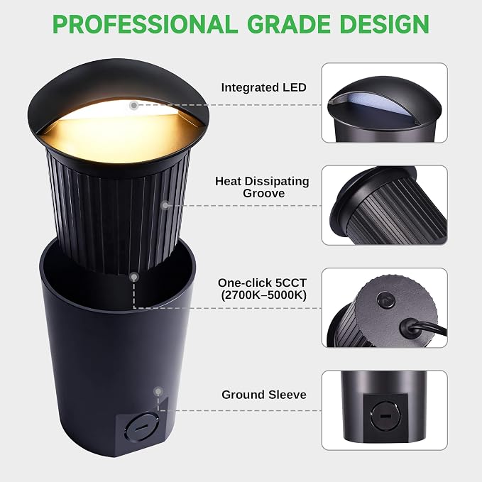 Low Voltage LED Well Landscape Lights - 12V Outdoor IP67 Ground Light - Image 6
