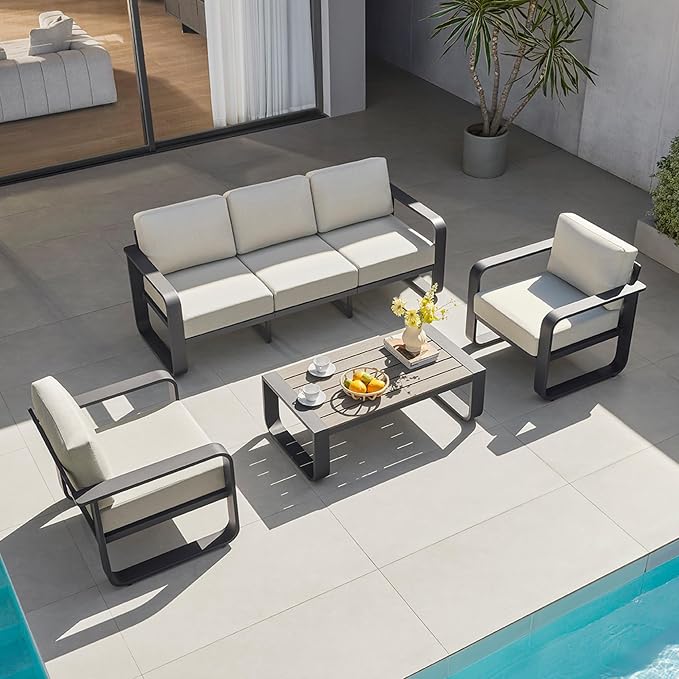 CHITA Outdoor Furniture Set 4 Piece, 5-Seats Patio Conversation Set - Image 8