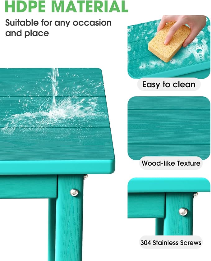 Outdoor Side Table, HDPE Small Outdoor Table, Adirondack Side Tables, Outside - Image 5