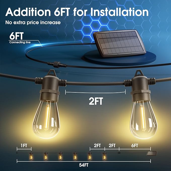 KYY 54 FT Solar String Lights Outdoor - Image 7
