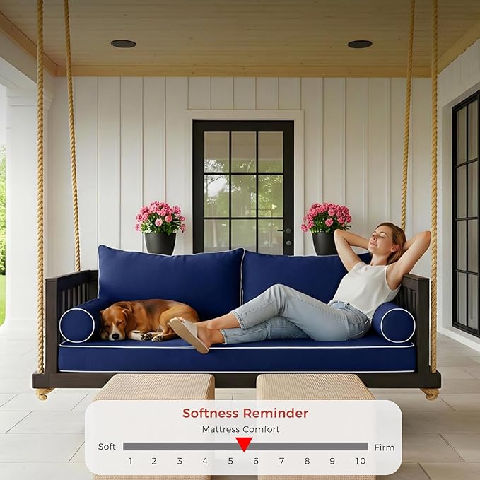 Olefin Twin Outdoor Mattress Package Daybed Cushion Set，Twin Size Porch Swing - Image 2
