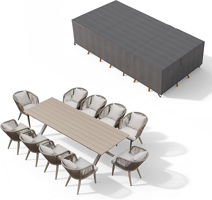PURPLE LEAF 11 Pieces Patio Dining Set by PURPLELEAF