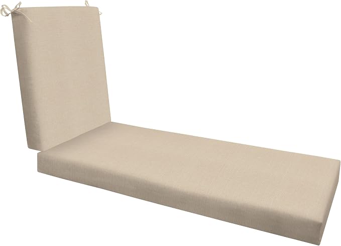 Honeycomb Outdoor Heritage Chaise 21.5 x 70, Textured Solid Almond Chaise by Honeycomb