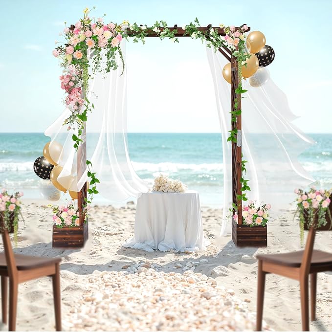 VINGLI Wooden Garden Arbor - Image 9