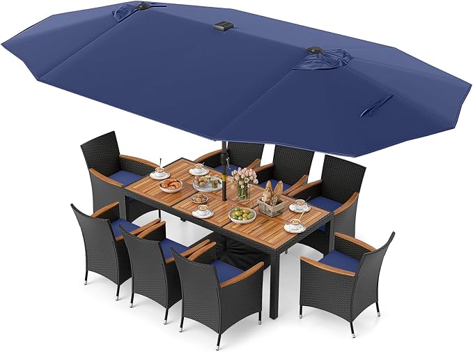 Tangkula 11 Pieces Patio Dining Set by TANGKULA