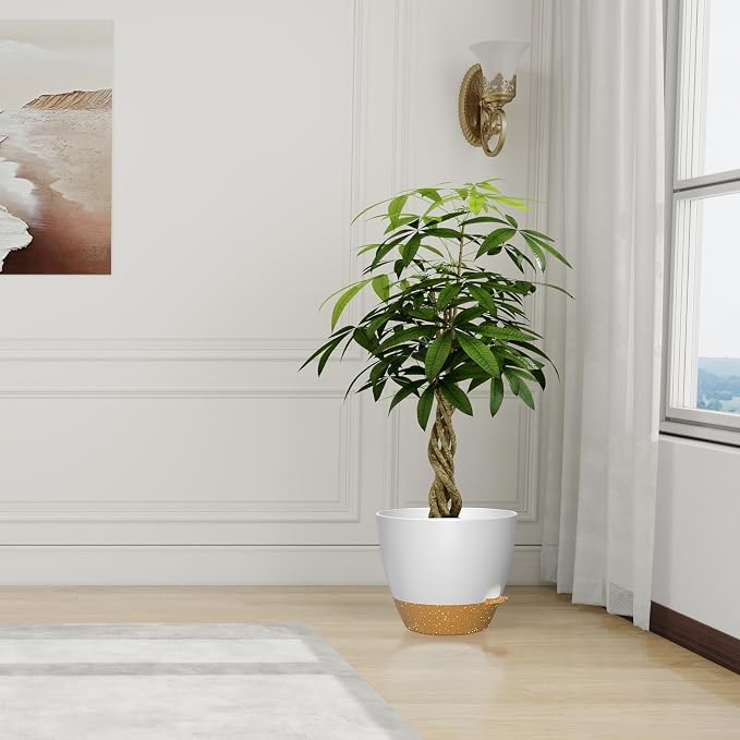 12 Inch Large Self Watering Pots, Flower Pots - Image 6