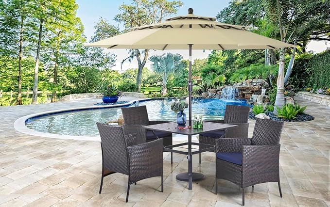 PHI VILLA 5 Piece Patio Dining Set - Image 8