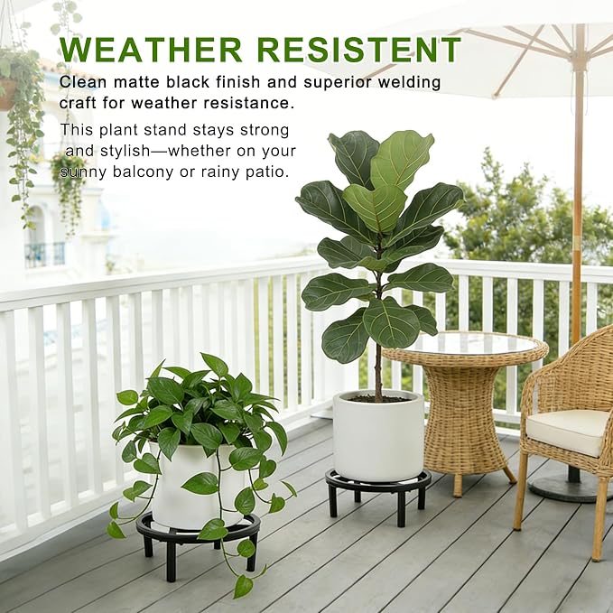 Metal Plant Stand Indoor Outdoor, Heavy Duty Plant Riser, Sturdy Flower Pot - Image 5
