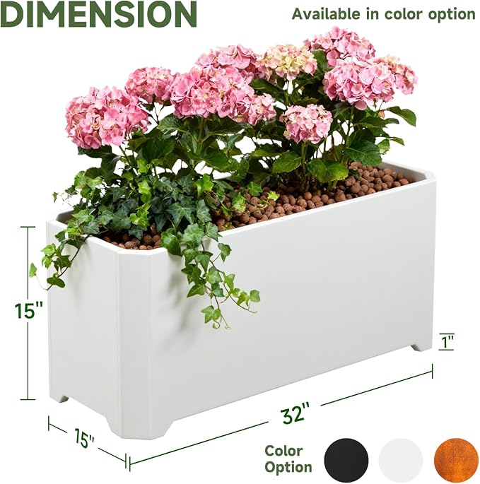 Steel Planter Box-32"x15"x15"-Rectangular Planters - Image 2