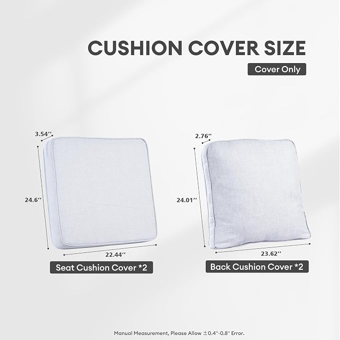 ovios Patio Cushion Covers, Waterproof Cushion Cover - Image 5