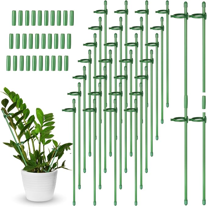 meekoo 60 Pcs Adjustable Garden Plant Support Stakes Single Stem Plant Cage by meekoo
