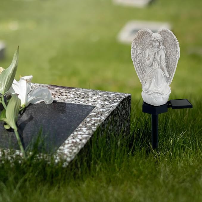 Solar Garden Angel Lights, Waterproof Outdoor Garden Angels Statue Decorations - Image 7