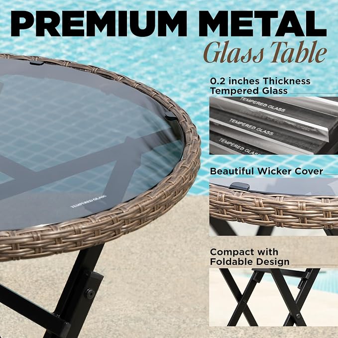 Idzo Metal Wicker Bistro Set - Image 3