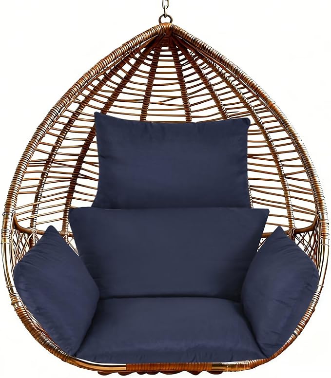 Indoor Outdoor Hanging Egg Chair Cushion Replacement Soft Swing Basket Chair by ChairCushions