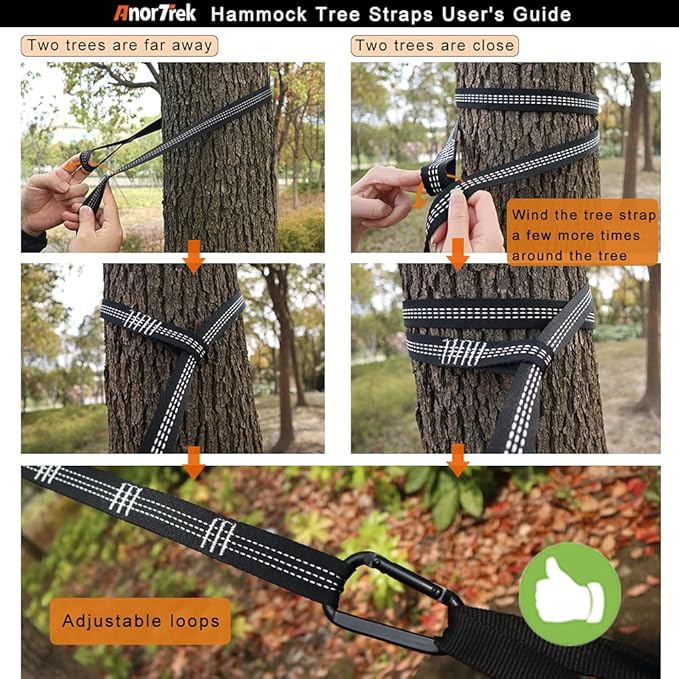 Camping Hammock, Super Lightweight Portable Parachute Hammock - Image 3