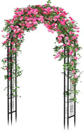 88in Steel Garden Arch Arbor Trellis by Arbuxzuy