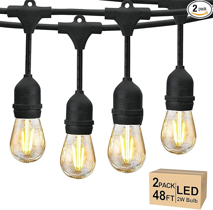 Svater 96 FT Outdoor String Lights 2W, Patio Light by Svater