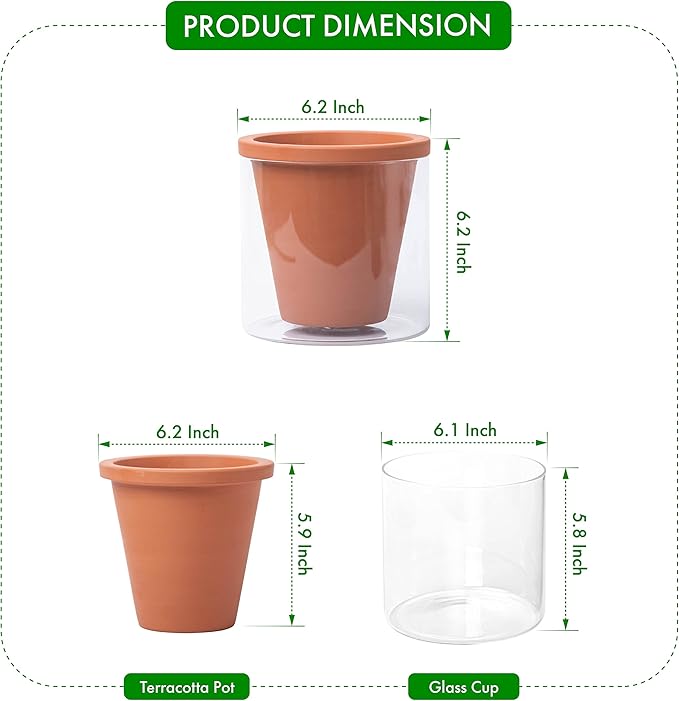 D'vine Dev 6 Inch Design Self Watering Pot - Image 3