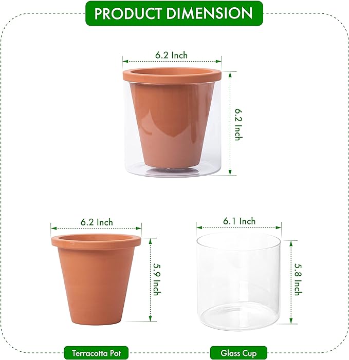 D'vine Dev 6 Inch Design Self Watering Pot - Image 3