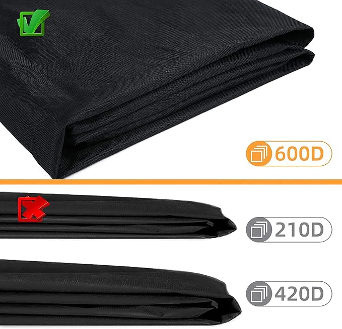 High Back, Stackable Outdoor Chair Covers, 600D Oxford Waterproof Heavy Duty - Image 5