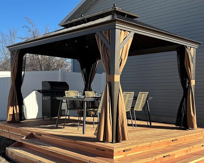 PURPLE LEAF 10' x 14' Hardtop Gazebo by PURPLELEAF