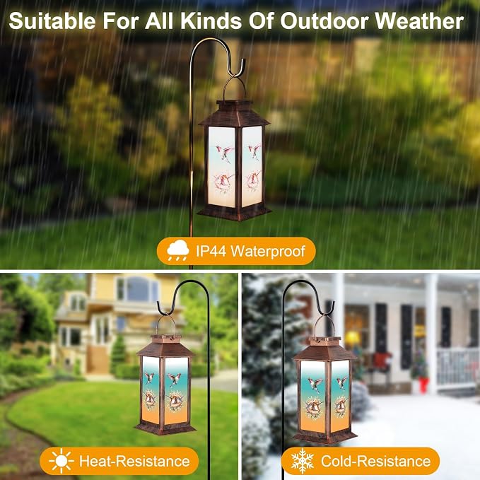 Solar Lanterns for Garden Decor, Waterproof Design Ideal Birthday Gifts for - Image 4