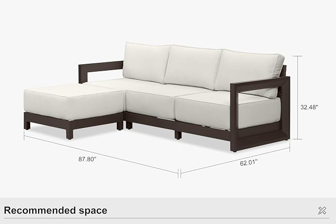 PURPLE LEAF Patio Furniture Set L-Shaped Outdoor Couch - Image 9