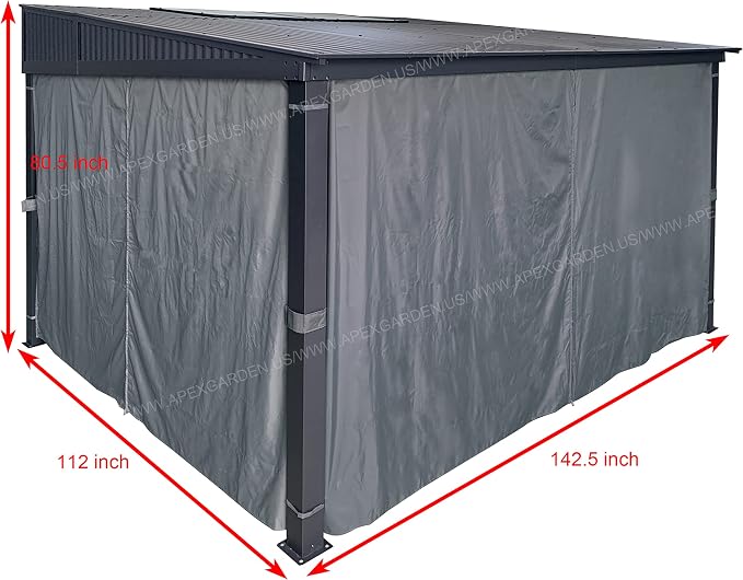 APEX GARDEN Universal 3-Side Privacy Curtain Set - Image 3