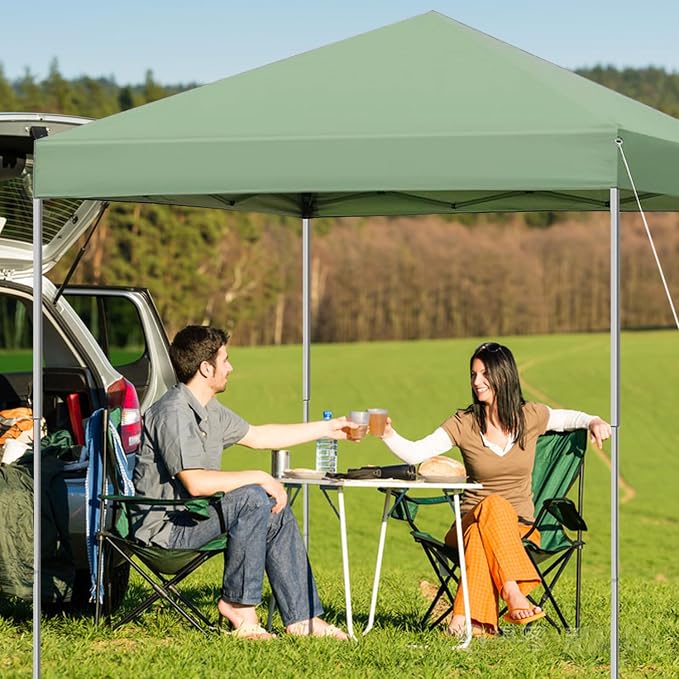 10x10 ft Pop Up Canopy Tent, Easy Up Instant Outdoor Canopy, Straight Legs - Image 4