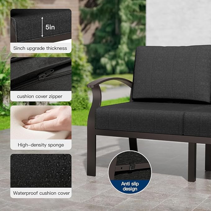 Kullavik Aluminum Patio Furniture Set - Image 3