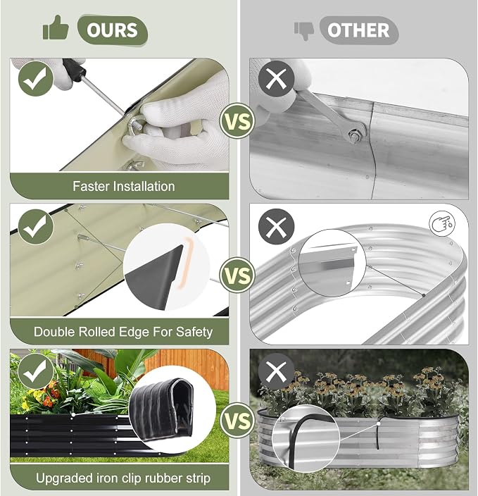 Galvanized Raised Garden Bed Outdoor- Raised Beds - Image 4