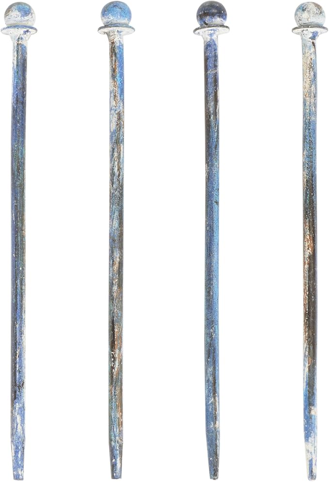 SAFAVIEH Outdoor Collection Atticus Mossy Blue Wrought Iron Lattice Arch Garden - Image 6