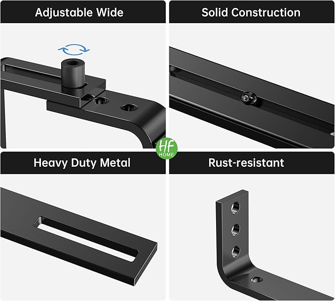 HFHOME 4PCS Adjustable Planter Window Box Planters Hanging Flower Box Holders - Image 9