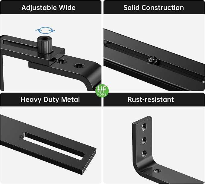 HFHOME 6PCS Adjustable Planter Box Brackets, Brackets - Image 9