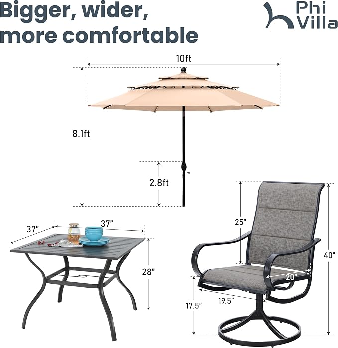 PHI VILLA Patio Dining Set - Image 8