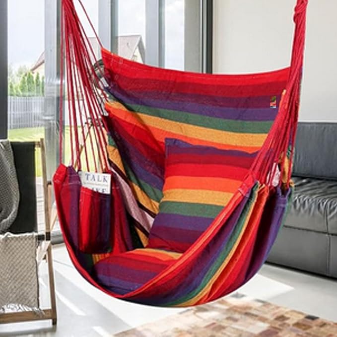 Goutime Hammock Chair, Indoor Hanging Rope Swing, Tree Swinging Chairs - Image 7