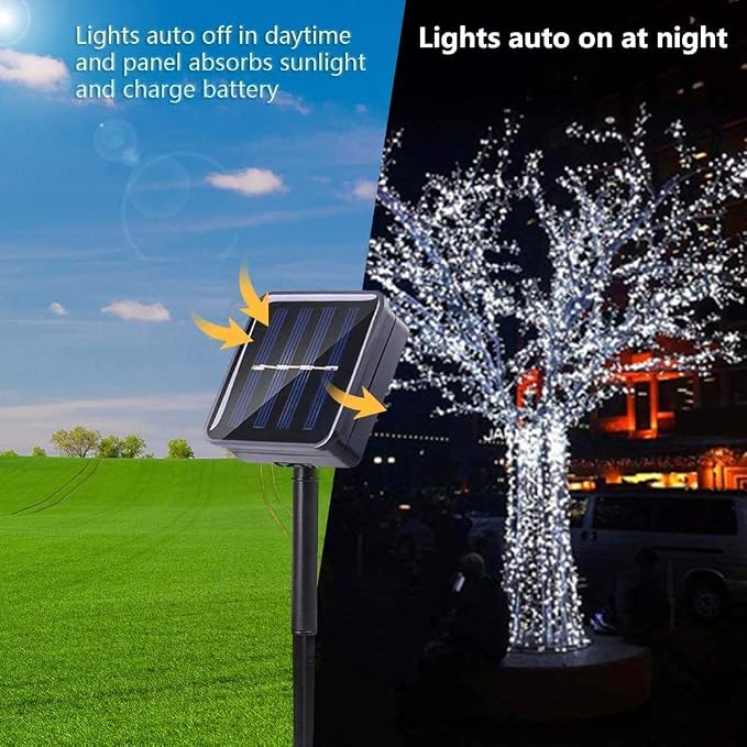 Joomer Solar Christmas Lights Outdoor 4 Pack Total 156FT 400LED 8 Lighting - Image 6