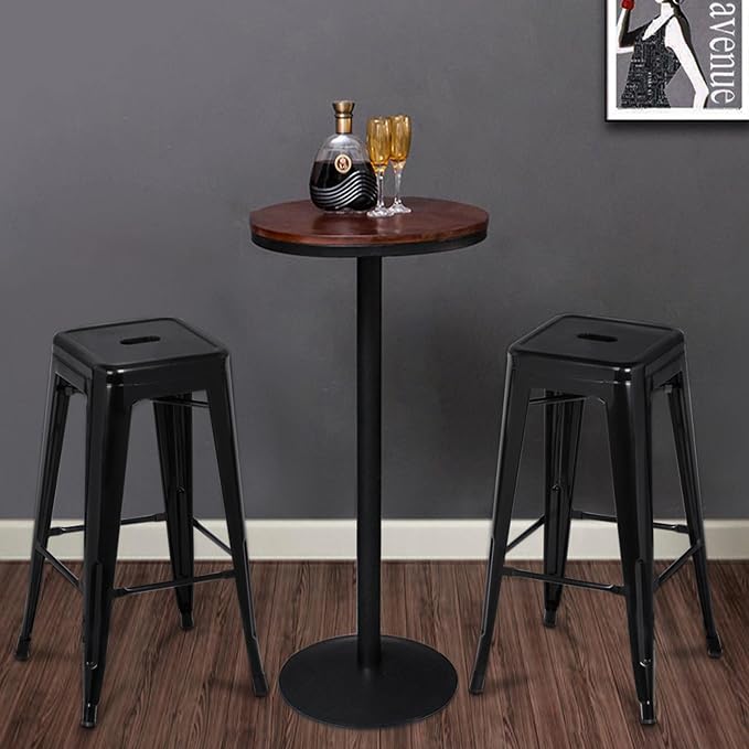Yaheetech 30 Inch Metal Bar Stools Set of 4, Bar Height Backless Bartools - Image 10