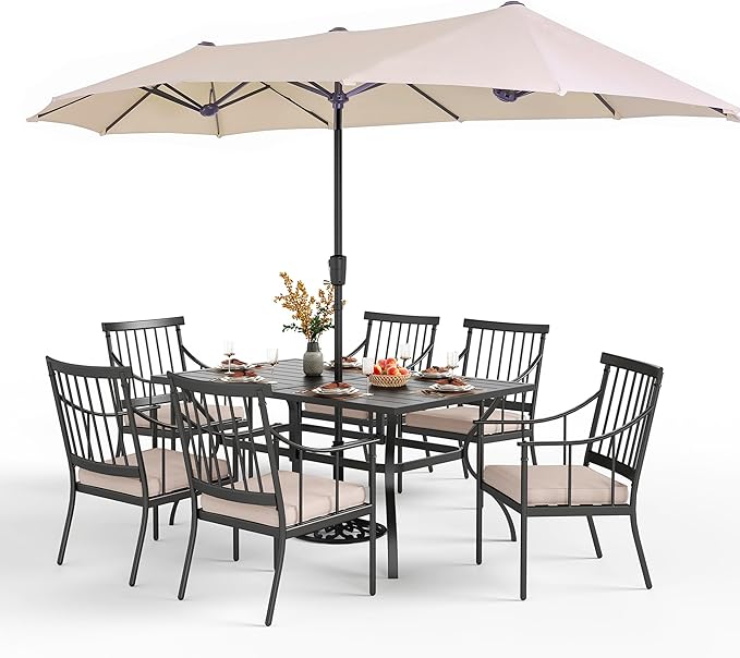 PHI VILLA 7 Piece Outdoor Dining Set by PHIVILLAThepioneerofcomfortablehouseholdsupplies