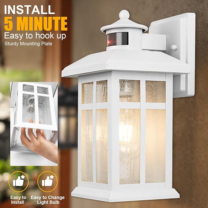 2 Packs Motion Sensor Outdoor Lights, Outside Light Fixtures - Image 2