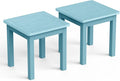 YEFU Outdoor Side Tables Set of 2, Look Like Real Wood Adirondack Table by YEFU