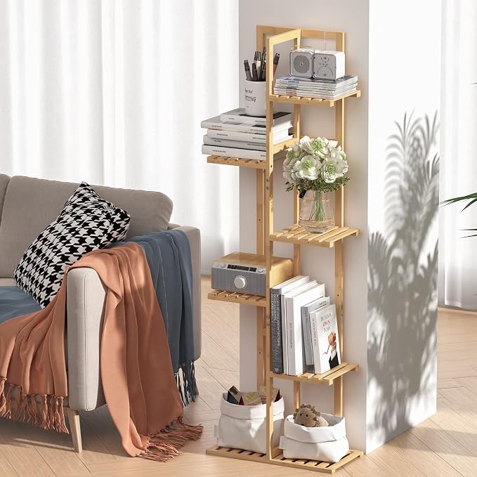 Laiensia Bamboo Plant Stand Rack 6 Tier, Indoor&Outdoor Planter Display Shelves - Image 3
