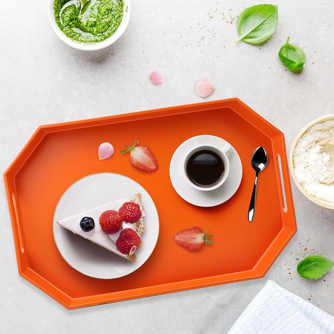 Orange Octagonal Serving Tray - Image 5