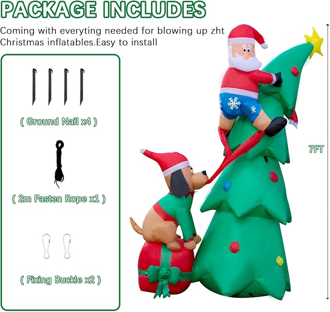 Hioasis 7 FT Christmas Inflatable Decorations - Image 6