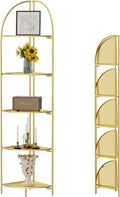Crofy Foldable 5 Tier Corner Shelf, Metal Corner Plant Stand by CrofyLLC