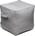 QILLOWAY Indoor/Outdoor Inflatable Stool, Ottoman Pouf Cube 16", All Weather by QILLOWAY