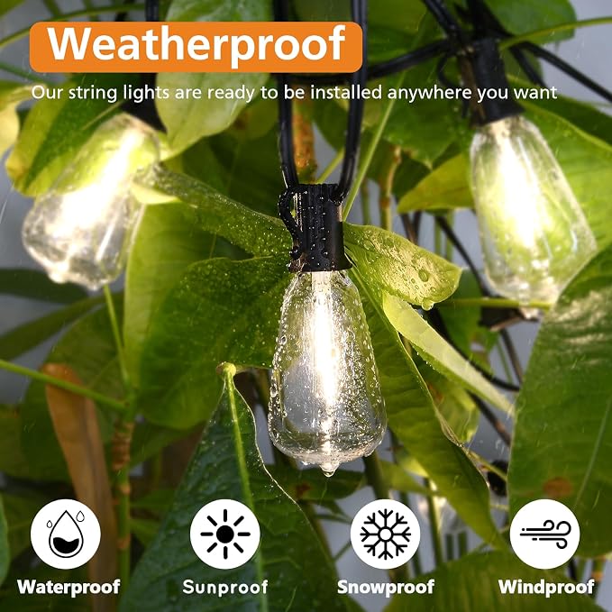 Brightever Dimmable Outdoor String Lights - Image 3